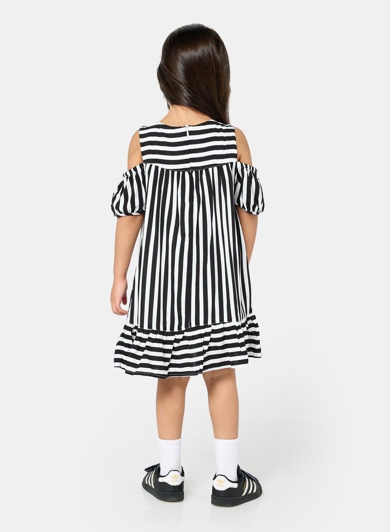 Panco Girls BLACK PEARL Striped Dress - Image 2