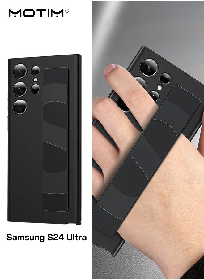 Motim Samsung Galaxy S24 Ultra Case Cover, Samsung Galaxy S24 Ultra Standing Grip Case, Wrist Strap Design, Full Body Coverage Shockproof Phone Cover, Anti-Fall Anti-Scratch Anti-fingerprint Protective Case  - Image 2
