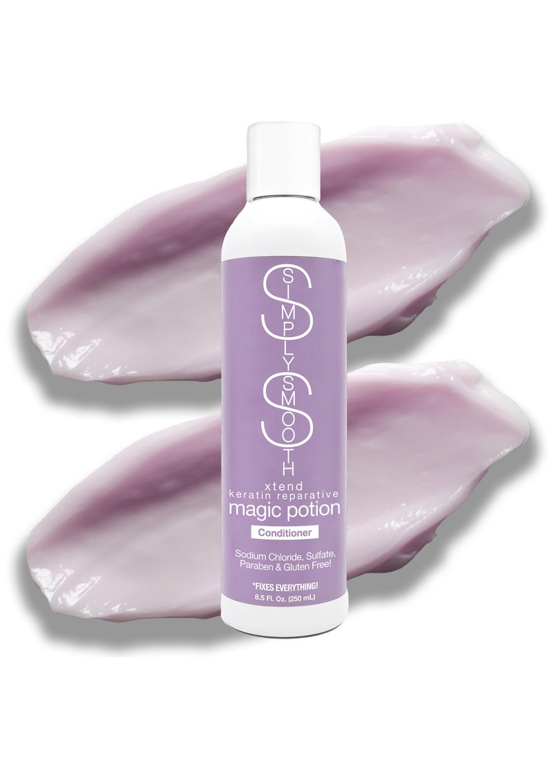 SIMPLY SMOOTH SIMPLY SMOOTH Xtend Keratin Magic Potion Conditioner Daily Conditioner Restore & Repair Dry, Damaged, Depleted Hair Hydrate & Create Soft, Healthy Hair For All Hair Types 8.5 Fl Oz 