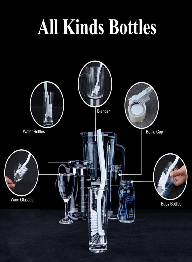 SHUNWEI 2 Pcs Cleaning Brush Small Scrub Brush for Cleaning Sink Scrub Brush with Handle, Bathroom Kitchen Edge Corner Grout Cleaning Brushes for Household Use, Window Track Cleaning Brush - Image 4