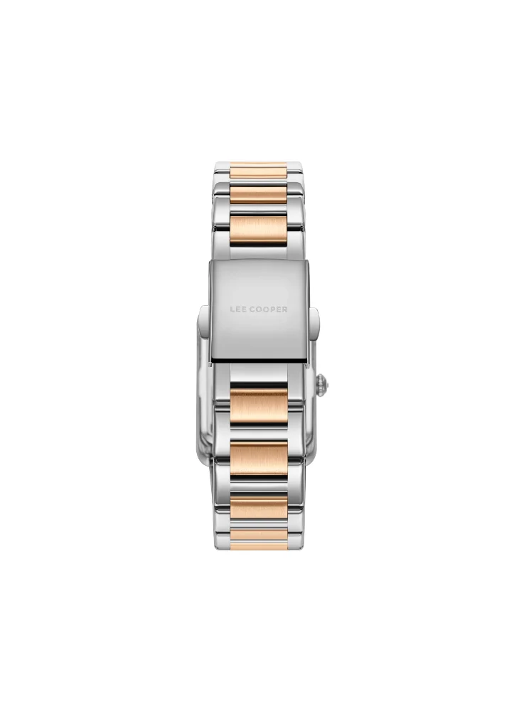 Lee Cooper Lee Cooper LC08083.530 Women's Analog Display Watch & Metal Strap Silver/Rose Gold