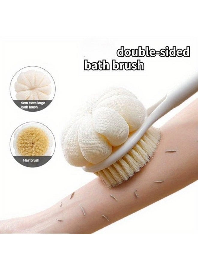TRIVYOM 2 In 1 Body Brush - Body Loofah Brush Curved Long Handled With Bristles Back Scrubber For Improve Skin Exfoliating Bath, Massage, Wet Or Dry Brushing Back Scrubber For Shower - 1Pcs, Multicolor - Image 5