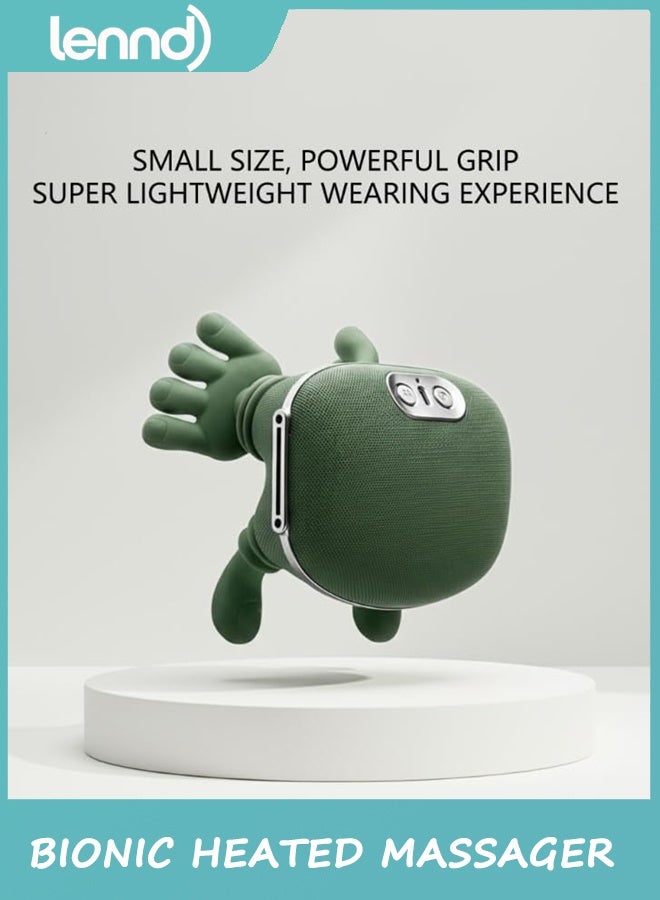 LENND Shoulder and Neck Massager, Bionic Heated Massager, Neck Massager with Fingers, 4D Kneading Massage, Simulates a Real Palm Massage for Comfort, Relax Muscle Tension (Green) - Image 5