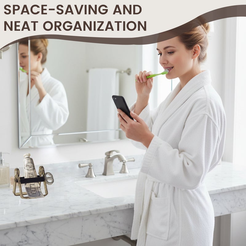 هاسذيب عصارة أنبوب HASTHIP ® لمعجون الأسنان والطلاء وأنابيب التجميل - أداة تجعيد بلاستيكية متينة للحمام والفنون والحرف اليدوية واستخدام صالون الشعر - أنبوب أسود مضاد للانزلاق وسهل الاستخدام - Image 5