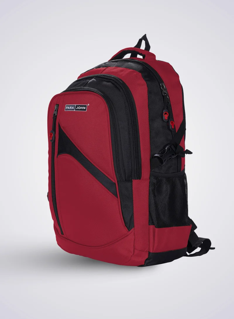 Parajohn Parajohn Iconic 18-Inch Lightweight School Backpack with Multiple Pockets - Red