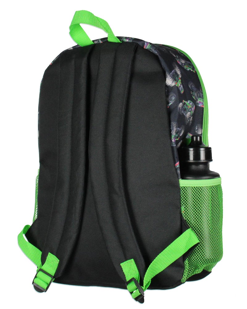 INTIMO Monster Jam Grave Digger Truck 5 PC Backpack Lunch box Icepack Water Bottle Keychain - Image 3
