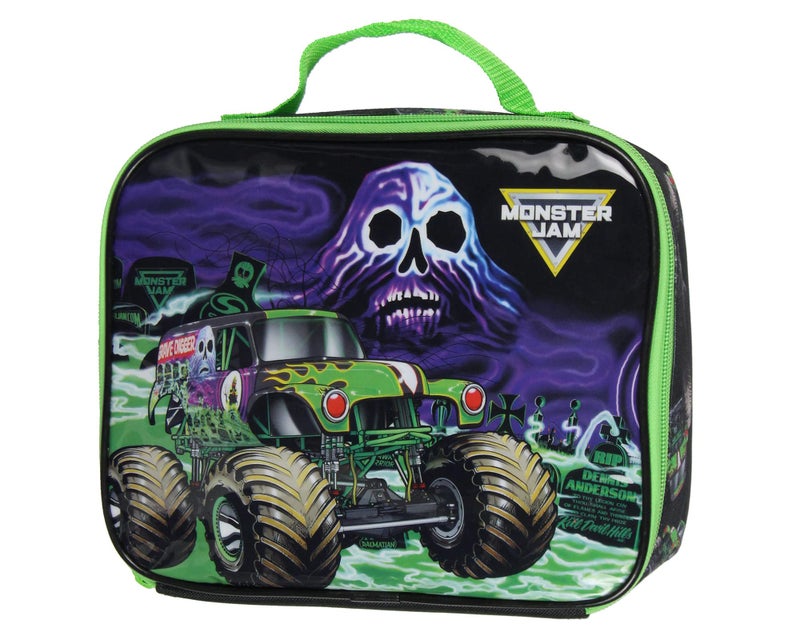 INTIMO Monster Jam Grave Digger Truck 5 PC Backpack Lunch box Icepack Water Bottle Keychain - Image 5