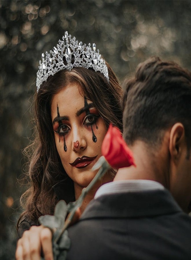 تاج ملكي للنساء، تاج نسائي، تاج للفتيات مرصع بالكريستال لحفلات الزفاف والمسابقات والمناسبات الخاصة، قطعة رأس قابلة للتعديل - Image 5