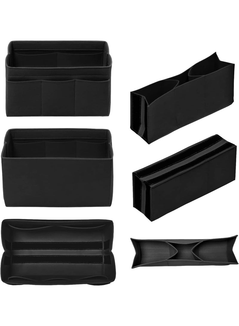 SYOSI Purse Organizer, Felt Bag Insert with 14 Pockets for Tote Handbag and Shoulder Bag, Lightweight Durable Bag Organizer for Everyday Use Travel and Work, Medium Size, Black - Image 3