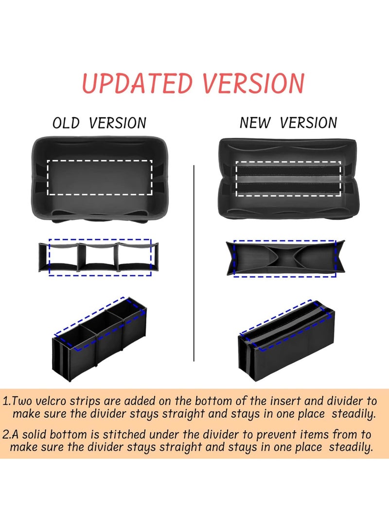 SYOSI Purse Organizer, Felt Bag Insert with 14 Pockets for Tote Handbag and Shoulder Bag, Lightweight Durable Bag Organizer for Everyday Use Travel and Work, Medium Size, Black - Image 4