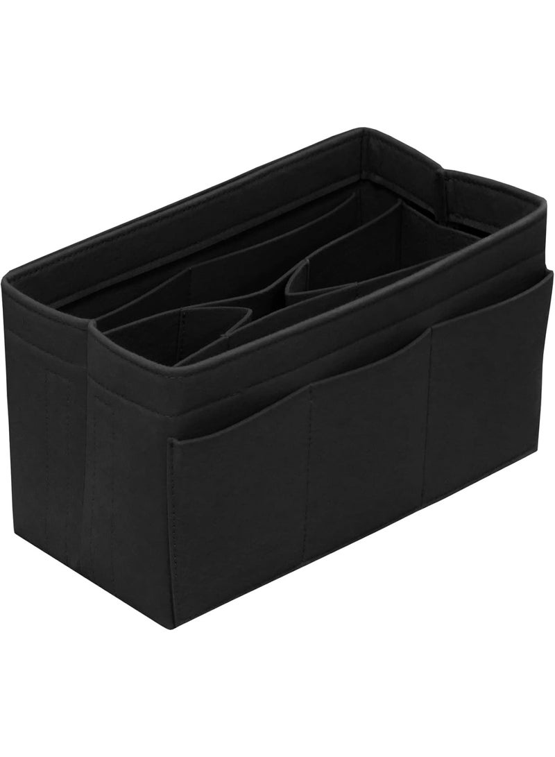 SYOSI Purse Organizer, Felt Bag Insert with 14 Pockets for Tote Handbag and Shoulder Bag, Lightweight Durable Bag Organizer for Everyday Use Travel and Work, Medium Size, Black - Image 1
