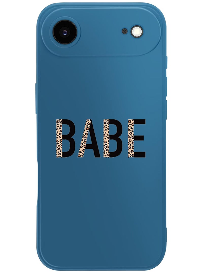 Theodor Protective Slim Fit Case Liquid Silicone Cover with Full Body Protection Anti-Scratch Shockproof Case For Apple iPhone 17 Air (Blue) Babe - Image 1