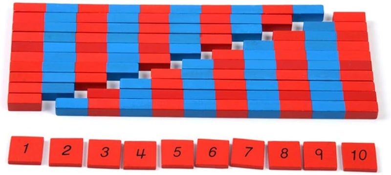 Kghios Montessori Small Numerical Rods with Number Tiles Montessori Math Toys Materials for Toddlers Kids - Image 4