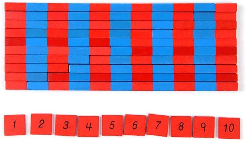 Kghios Montessori Small Numerical Rods with Number Tiles Montessori Math Toys Materials for Toddlers Kids - Image 5