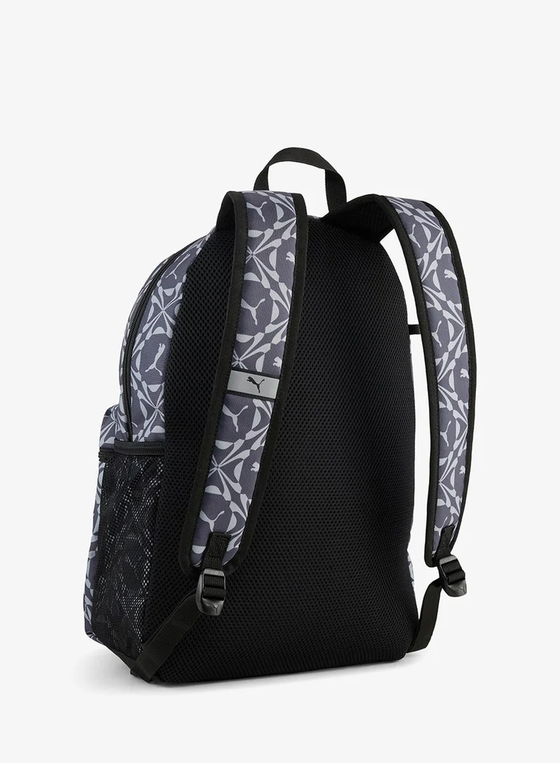 Puma Moody Gray-Smokey Gray-Geometric AOP Phase Aop Backpack Set  | Best Price UAE