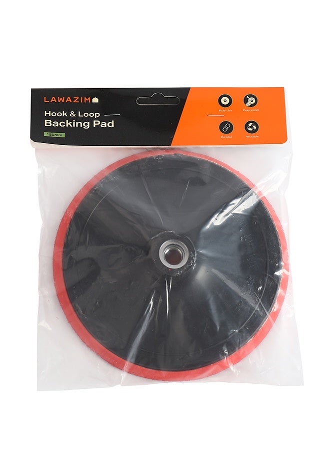 LAWAZIM Hook and Loop Backing Pad - 180mm - Buffing Pad for Sanding Discs, Hard Density Foam Backing Plate with Threaded Mount - Ideal for Rotary Polishing, Car Detailing, and DIY Projects - Image 2