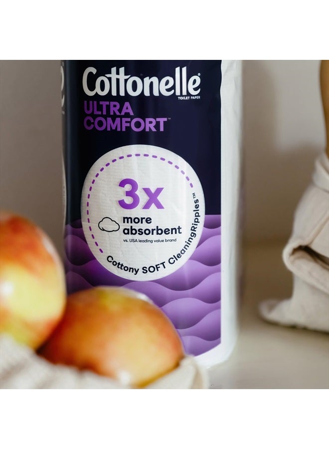 Cottonelle Ultra Comfort Toilet Paper with Cushiony CleaningRipples Texture, 24 Family Mega Rolls (24 Family Mega Rolls = 108 Regular Rolls) (4 Packs of 6), 296 Sheets per Roll, Packaging May Vary - Image 5