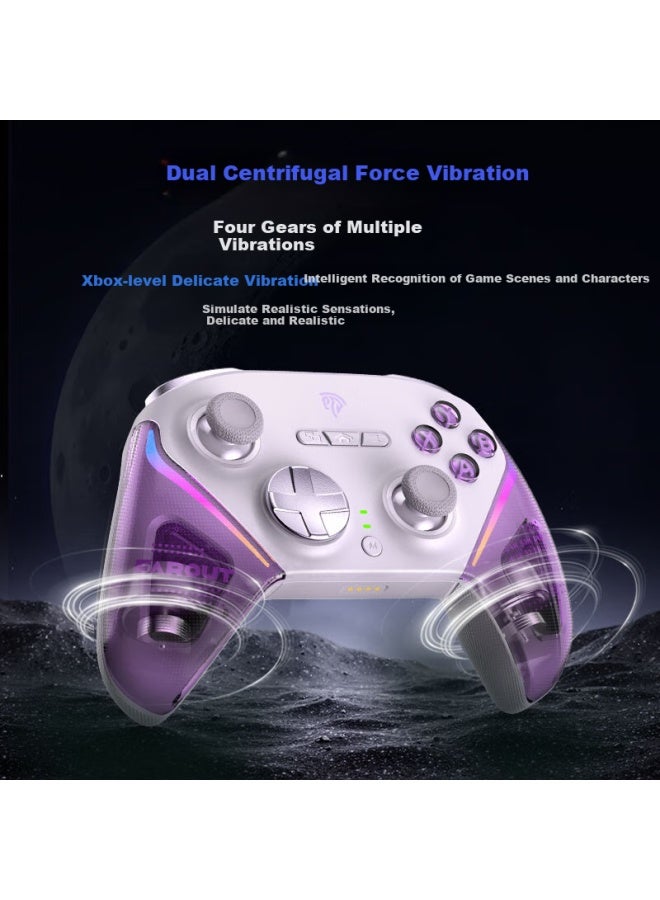 Easysmx Easysmx Meteor D10 Wireless Game Controller Tmr Joystick Dual Trigger Switch2 Bluetooth Pc Android Apple Phone Computer Steam-like Xbox Game Peripheral Dream Purple - Image 5