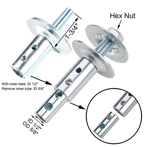 BLSGBUIDING Shaft Arbor Extension 1/2" and 5/8"/ Motor Arbor Threaded Shaft Adapter for Buffing Grinding Wheels/Fit for Bench Grinder - Right 1 Pack - Image 3