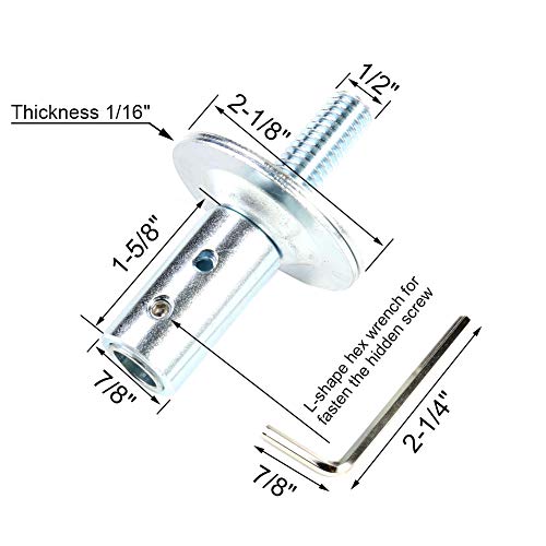 BLSGBUIDING Shaft Arbor Extension 1/2" and 5/8"/ Motor Arbor Threaded Shaft Adapter for Buffing Grinding Wheels/Fit for Bench Grinder - Right 1 Pack - Image 2