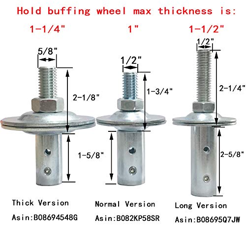 BLSGBUIDING Shaft Arbor Extension 1/2" and 5/8"/ Motor Arbor Threaded Shaft Adapter for Buffing Grinding Wheels/Fit for Bench Grinder - Right 1 Pack - Image 4