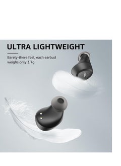 TOZO TOZO A1 Mini Wireless Earbuds Bluetooth 5.3 in Ear Light-Weight Headphones Built-in Microphone, IPX5 Waterproof, Immersive Premium Sound Long Distance Connection Headset with Charging Case, Black  - Image 3