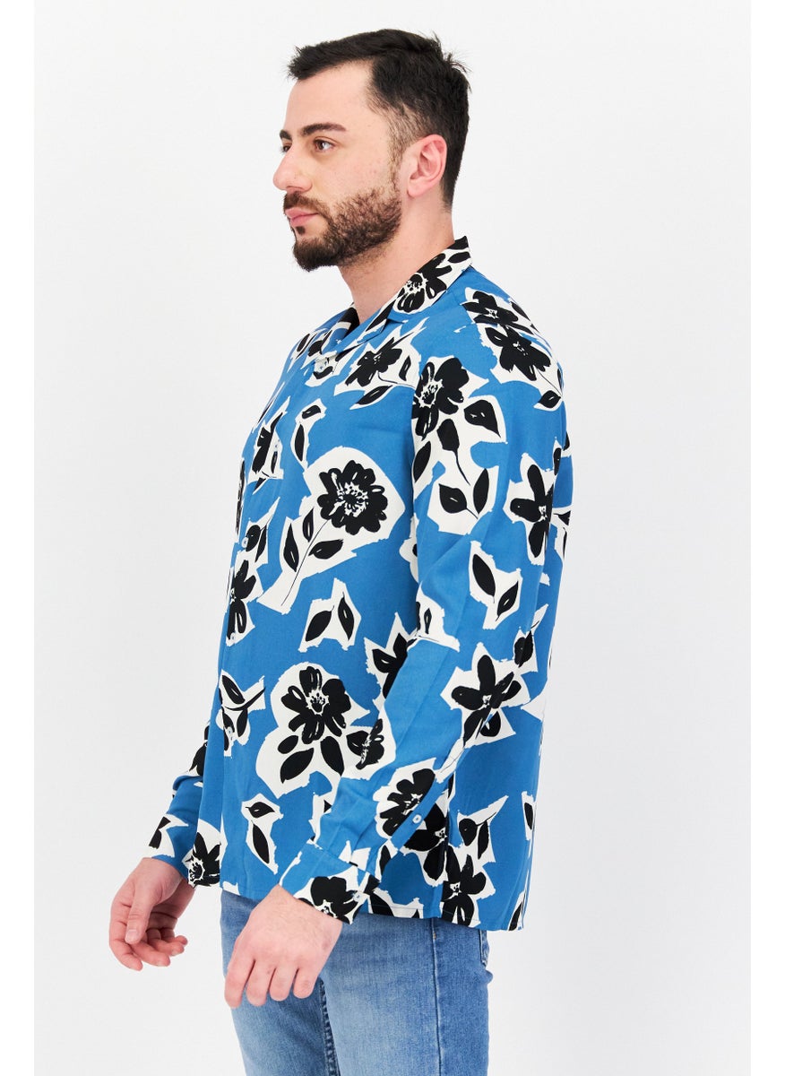 Men Relaxed Fit Floral Print Long Sleeves Casual Shirt, Blue Combo - pzsku/Z5967342021965FB674E2Z/45/_/1737643065/9c3b86dd-f382-44f4-83d0-2fdb455fe483