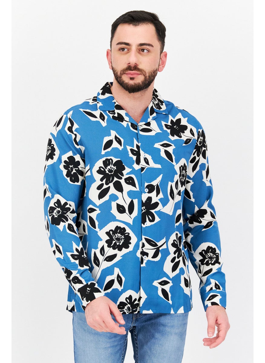 Men Relaxed Fit Floral Print Long Sleeves Casual Shirt, Blue Combo - pzsku/Z5967342021965FB674E2Z/45/_/1737643076/f3c3d994-19e7-4a7d-bd15-f8a07508a2a0