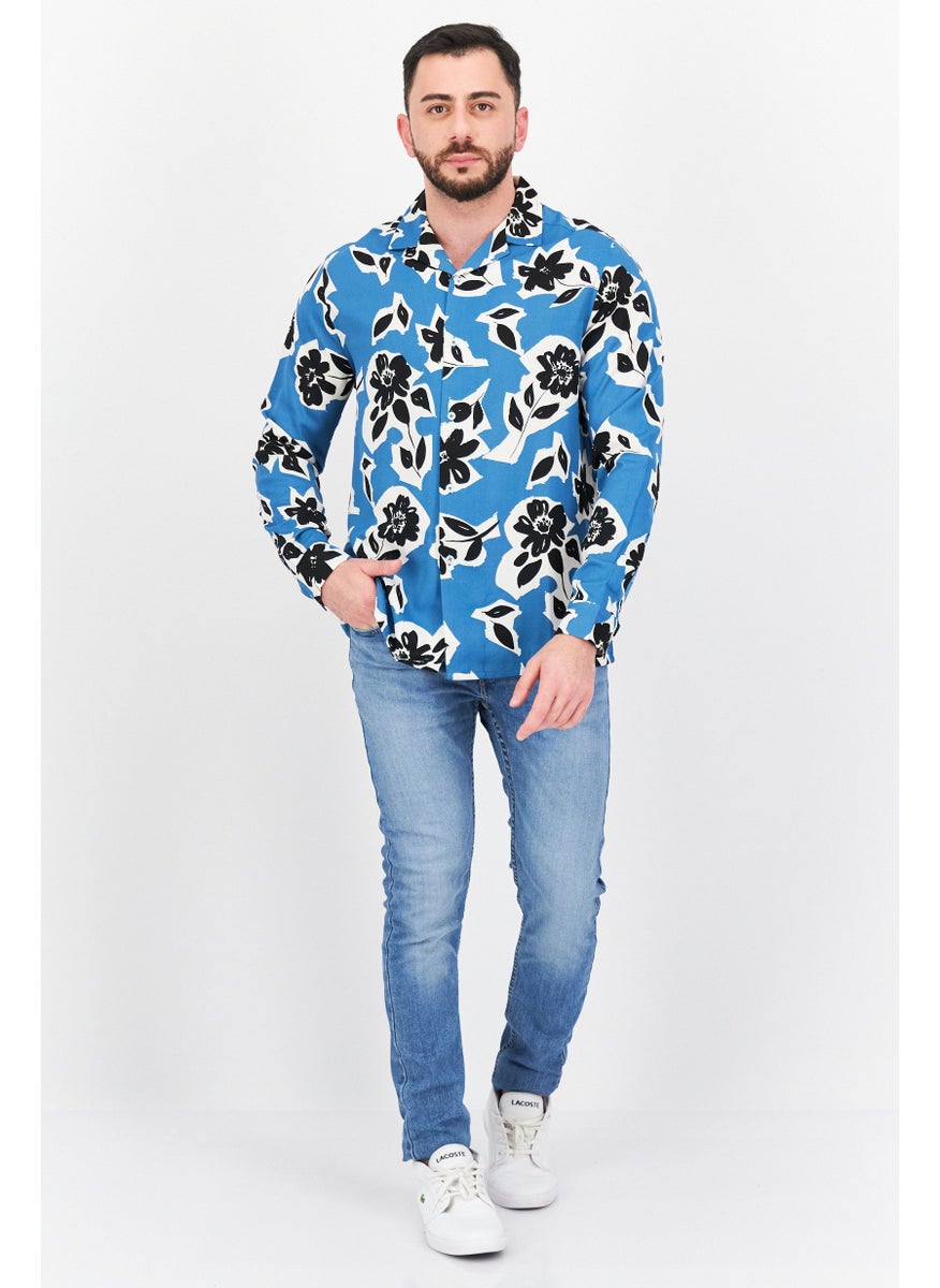 Men Relaxed Fit Floral Print Long Sleeves Casual Shirt, Blue Combo - pzsku/Z5967342021965FB674E2Z/45/_/1737643078/621b2947-c7df-4d5c-ae50-b693081d5225