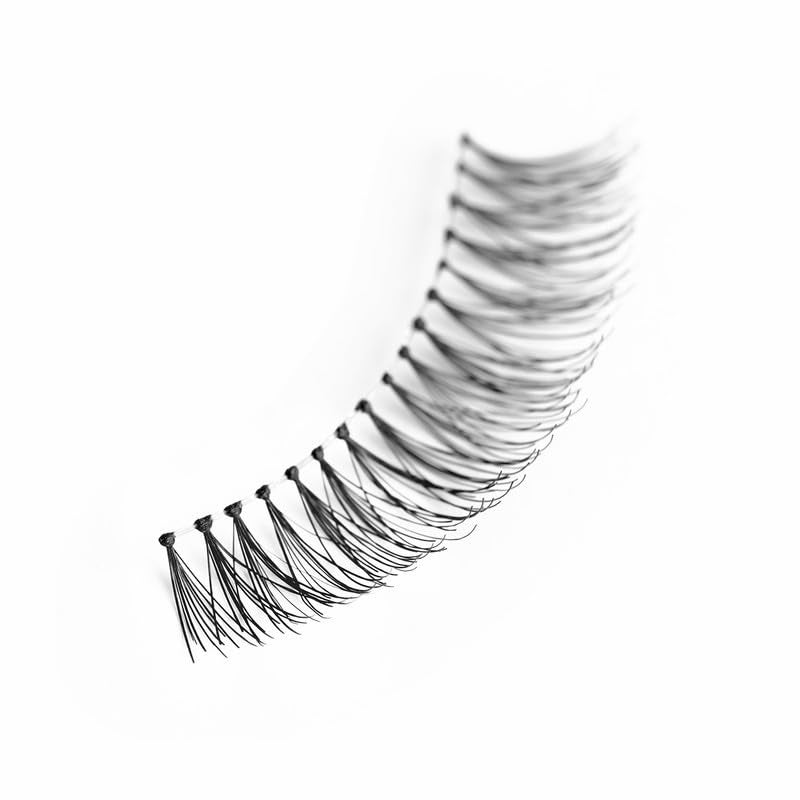 Uroparis 55 Eyelashes for Women — Tapered Handmade Eye Lashes | Lightweight False Lashes with Premium Virgin Hair | Invisible Band | For Glam Look & Enhance Beauty (Black) - 1 Pair - Image 4