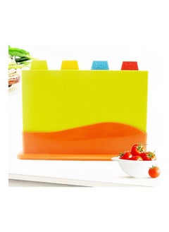 Generic 4-Piece Chopping Board With Holder Multicolour  - Image 3