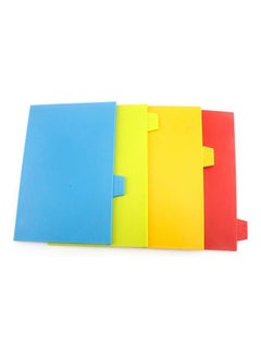 Generic 4-Piece Chopping Board With Holder Multicolour  - Image 5