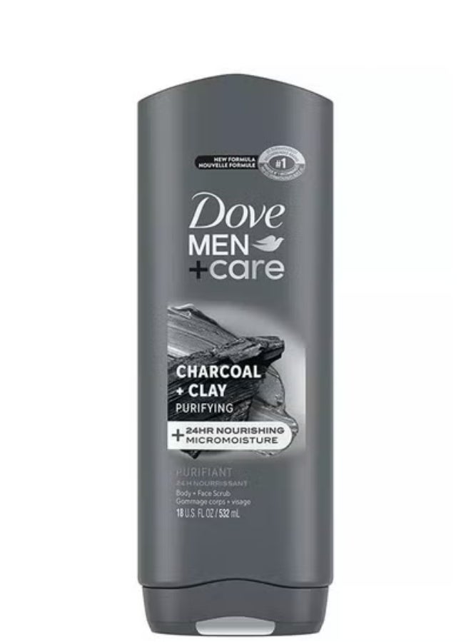 Dove Body Face Wash Purifying Charcoal And Clay 532 ML
