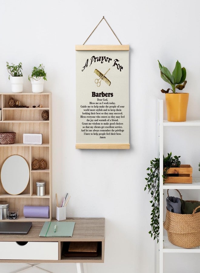 Ryeolo Barber Prayer Wooden Poster Hanger Frame, 12.5x17 Inch, Barber Gifts Hanger Frame - Image 3