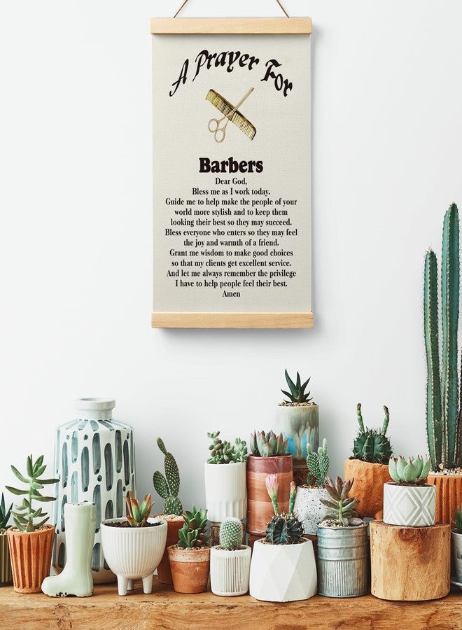 Ryeolo Barber Prayer Wooden Poster Hanger Frame, 12.5x17 Inch, Barber Gifts Hanger Frame - Image 4