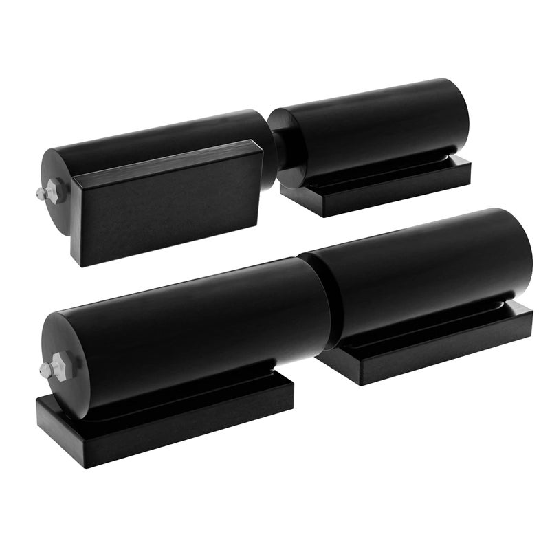 Noa Store Heavy Duty Gate Hinges for Metal Gates - Retractable Driveway Guard - 5" Barrel Hinges - 2-Pack 450lb Capacity Weldable Hinges - Stainless Steel Hardware - Image 1