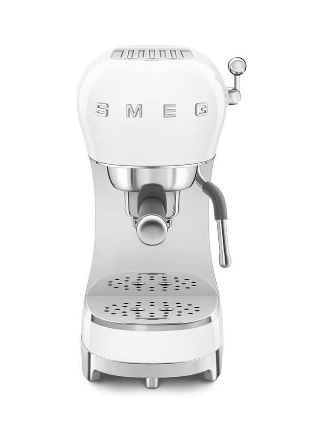 smeg Ecf02Whuk, 50'S Retro Style Aesthetic Espresso Coffee Machine, Professional Pressure And Anti Drip System, Adjustable Cappuccino System, Flow Stop Function, Removeable Tank 1 L ECF02WHUK White - Image 1