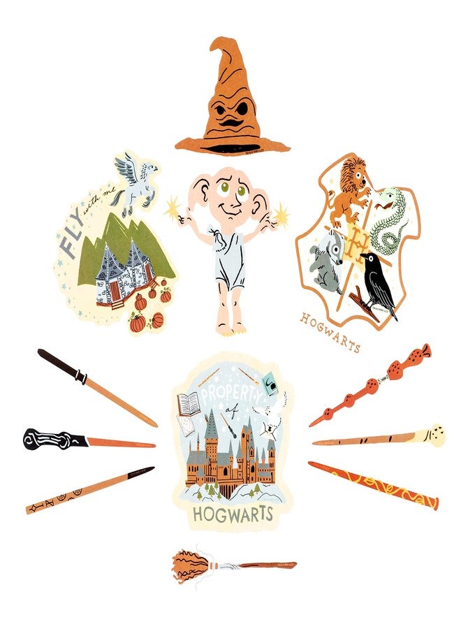Conquest Journals Harry Potter Whimsical Magical World Sticker Pack, Set of 50 Unique Images, Officially Licensed, Waterproof, UV and Scratch Resistant, Great for All Your Gadgets - Image 5