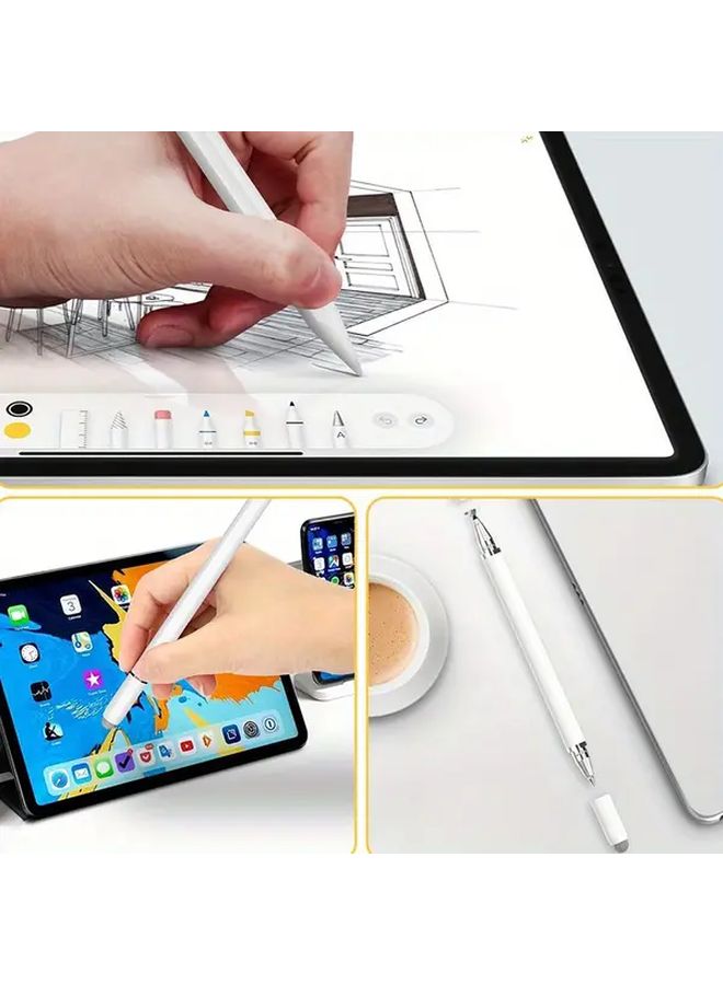 3pcs White 3 in 1 Touch Pen with Mobile Phone Lanyard for Capacitive Screens Tablet Smartphone - Image 2