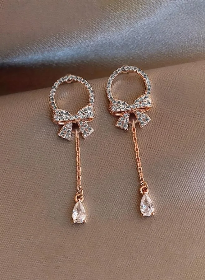 Take Two Embellished Bow Drop Earrings