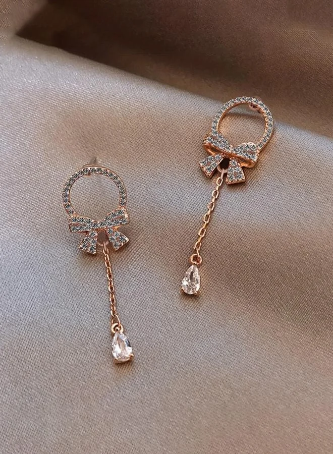 Take Two Embellished Bow Drop Earrings