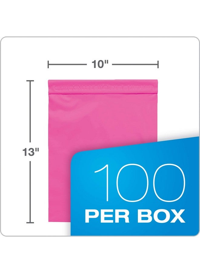 Quality Park Large Poly Mailers 10 X 13 Lightweight Shipping Envelopes Redistrip Peel Off Closure Box Of 100 Pink (Qua85766) - Image 3