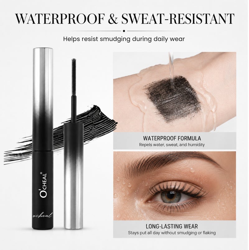 Me Now Waterproof Mascara Black Ultra Fine Threaded Brush for Lengthening Curling and Defining Lashes, Smudge Resistant Eye Makeup  2Pc - Image 5