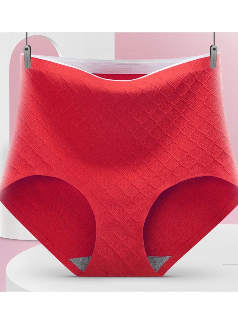 NIBEMINENT 4-Piece Set Of Women's Cotton Underwear Middle-aged And Elderly Large Size Panties  - Image 5