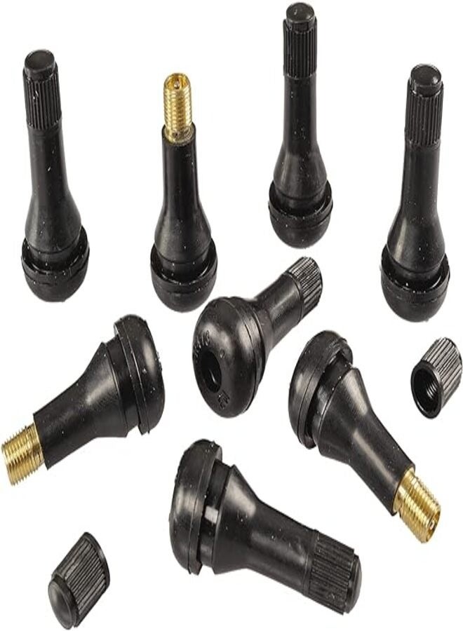 Haskyy 100 x Car Valve Rubber TR413 & TR414 I Snap-in Car Rubber Valves I Valve Cap Tyre Valve Cap  - Image 2