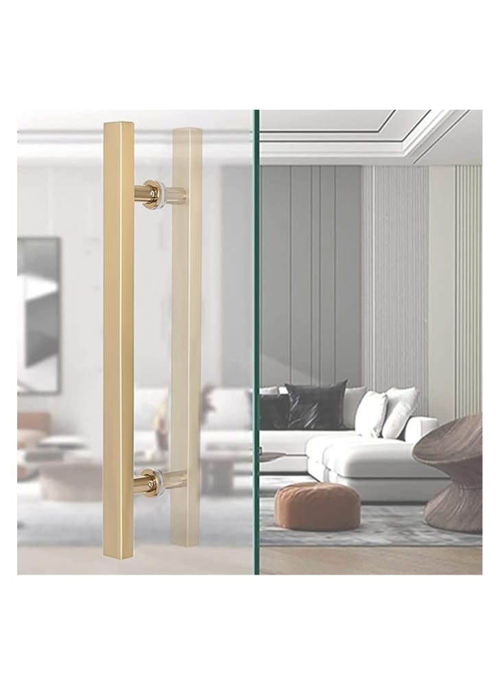 SS LLA 24/32/ 40/48/ 59 Inch Barn Door Handles and Pulls, Steel Double-Side Handrail Grab Bar, Gate Handles with Complete Set, Easy Install (Color : Gold, Size : Length 80cm/31.5inch)  - Image 1