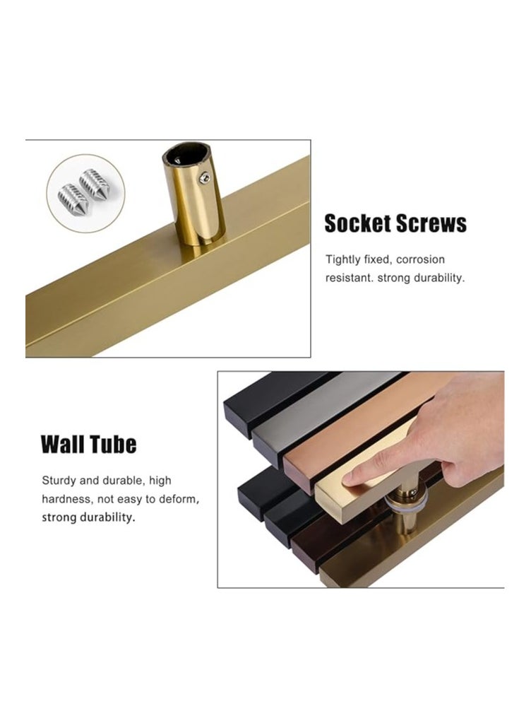 SS LLA 24/32/ 40/48/ 59 Inch Barn Door Handles and Pulls, Steel Double-Side Handrail Grab Bar, Gate Handles with Complete Set, Easy Install (Color : Gold, Size : Length 80cm/31.5inch)  - Image 4