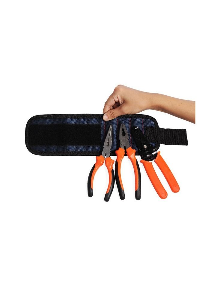 1-Piece Magnetic Wristband Portable Tool Bag,Magnet Electrician Wrist Tool Belt,Screws Nails Drill Bits Bracelet for Repair Tool  - Image 4