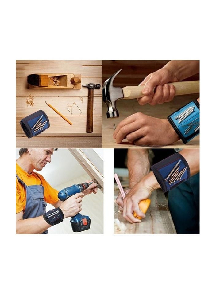 1-Piece Magnetic Wristband Portable Tool Bag,Magnet Electrician Wrist Tool Belt,Screws Nails Drill Bits Bracelet for Repair Tool  - Image 2