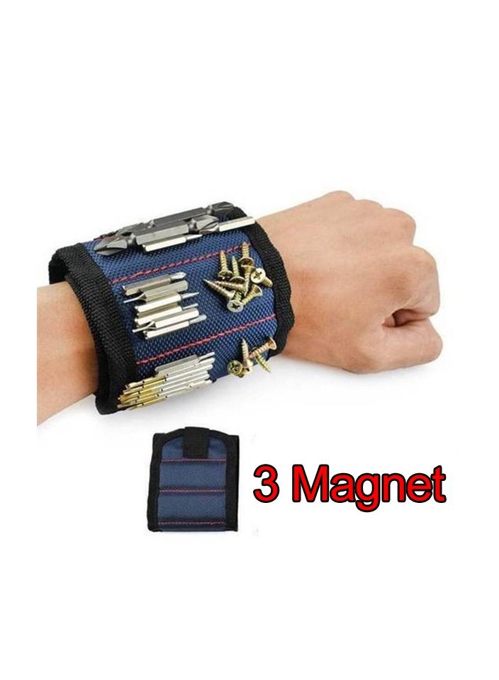 1-Piece Magnetic Wristband Portable Tool Bag,Magnet Electrician Wrist Tool Belt,Screws Nails Drill Bits Bracelet for Repair Tool  - Image 1